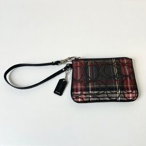 Coach Tartan Plaid Signature C Wristlet EUC - CLEAN